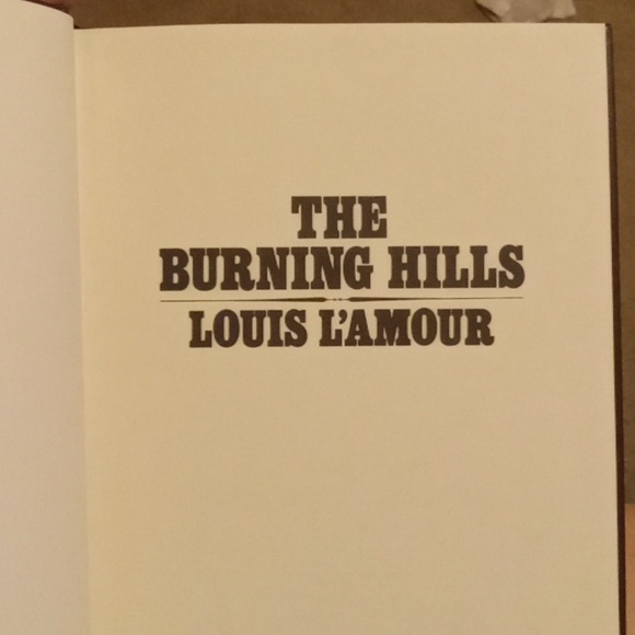 1981 Fuax Leather HardcoverThe Burning Hills by Louis L'Amour July 1981 Edition - Picture 1 of 12